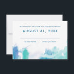 Convite Tie Dye Bat Mitzvah Rsvp Azul<br><div class="desc">Lave verde e azul lacrimejante com um toque de púrpura,  com texto editável na frente e no verso</div>