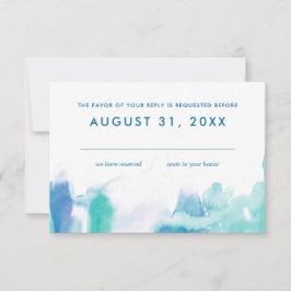 Convite Tie Dye Bat Mitzvah Rsvp Azul