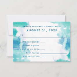 Convite Tie Dye Bat Mitzvah Rsvp Azul