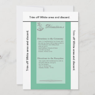 Convite Tiff de Âncora Náutica do Nó de Placa de Direção 3