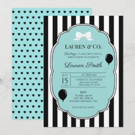 Convite Tiffany and Co Baby Shower Heart Invitation