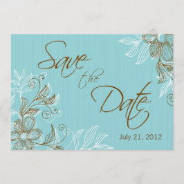 Convite Tiffany Floral Casamento Save The Date