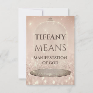 Convite Tiffany Name Significa Glitter Rosa Sweet 16th