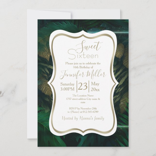 Convite Tiger hiding in Foliage               (Frente)