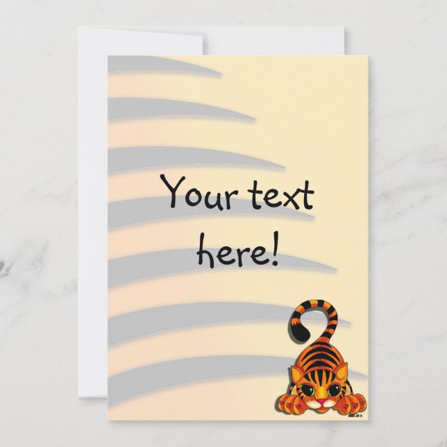 Convite - Tiggy, o Tigre (Frente)