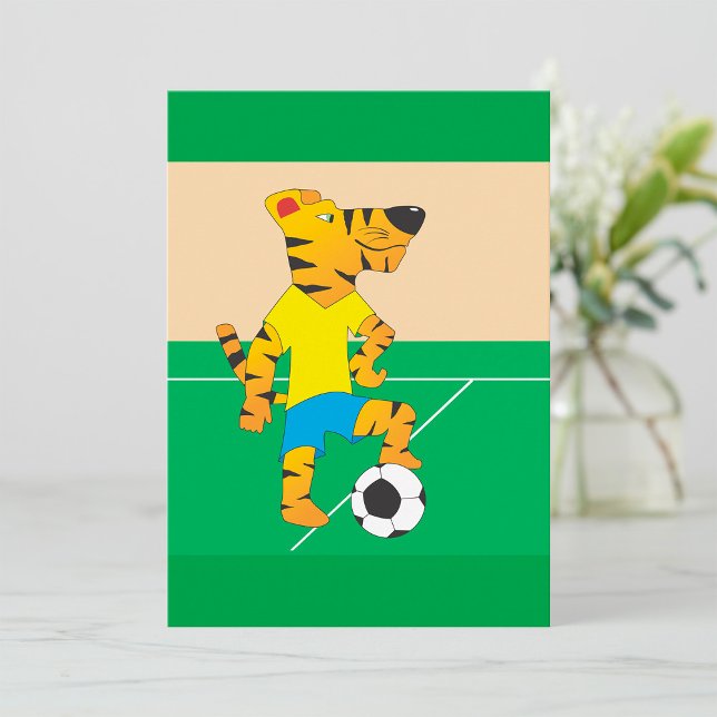 Convite Tigre Jogando Futebol (Criador carregado)