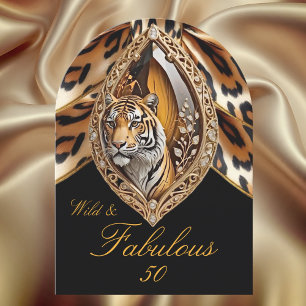 Convite Tigre Selvagem Rosto fabuloso Arco de Jóia de 50 A