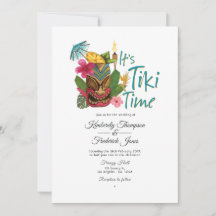 Tiki Time Luau Summer Beach Weding