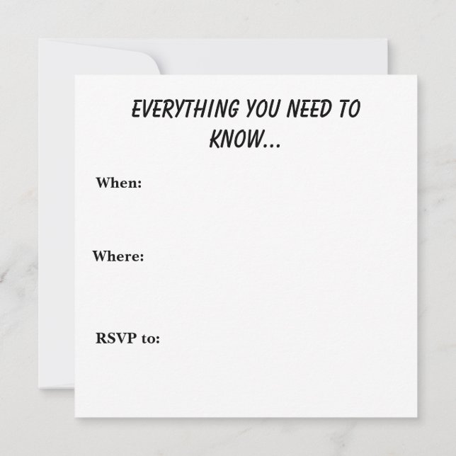 Convite 'Til Death (Verso)