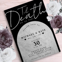 Til Death Do Nós Part Headstone Black Wedding