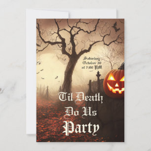 Convite Til Death Do U Party Halloween Invitation