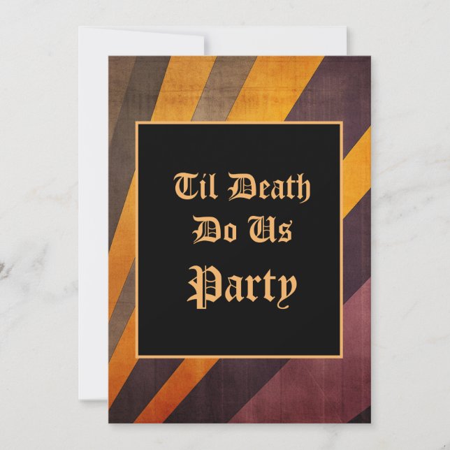 Convite Til Death Do U Party Halloween Invitation (Frente)