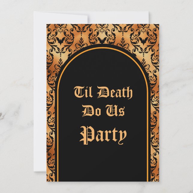 Convite Til Death Do U Party Halloween Invitation (Frente)