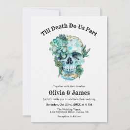 Convite Til Death Do Us Part Photo Halloween Wedding