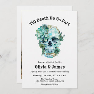Convite Til Death Do Us Part Photo Halloween Wedding