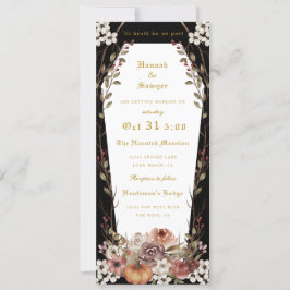 Convite 'Til Death Do We Part Halloween Wedding Coffin