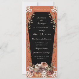 Convite 'Til Death Do We Part Halloween Wedding Coffin Inv