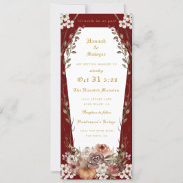 Convite 'Til Death Do We Part Halloween Wedding Coffin Inv
