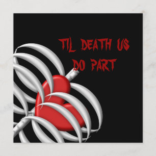 Convite Til Death Nós Fazemos Casamento De Estilo De Gót