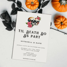 Til Death Nos Part Skulls & Rosa White Wedding