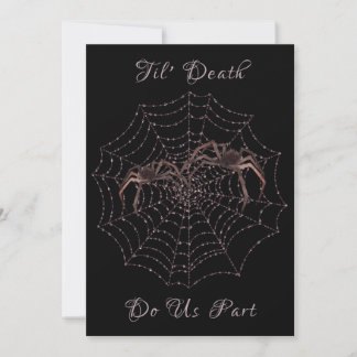 Convite Til Death Nos Parte Aranhas Halloween Gothic