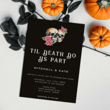 Til Death Nos Parte Skulls & Rosa Black Wedding
