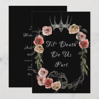 Convite Til Death Nos Rosa Halloween Legant Gothic