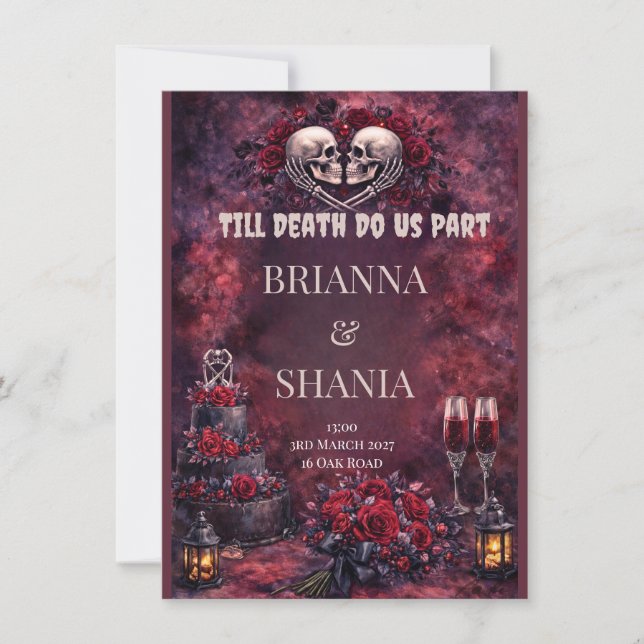 Convite Till Death Do Us Part (Frente)