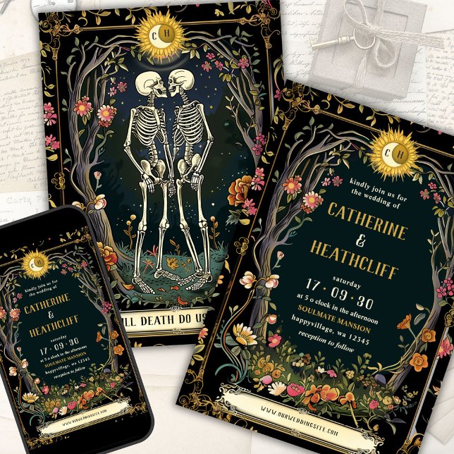 Convite Till Death Do Us Part Wedding Invitation (Criador carregado)