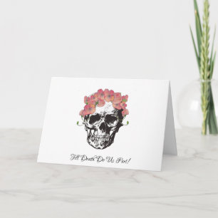 Convite Till Death Us Do Part Skull Wedding Themed