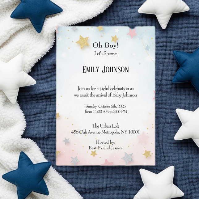 Convite Timeless Baby Shower Invite for Her or Him (Criador carregado)