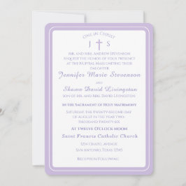 Convite Timeless Catholic Monogrammed Wedding Invitation