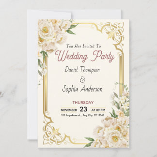 Convite Timeless Elegance Wedding Invitation