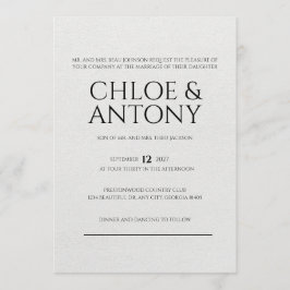Convite Timeless, Elegant Wedding Invitation
