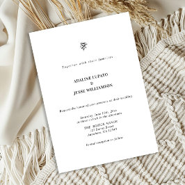 Convite Timeless Monochrome Wedding Invitation