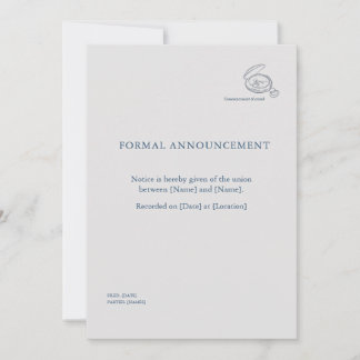 Convite Timepiece- Minimalist Union Announcement