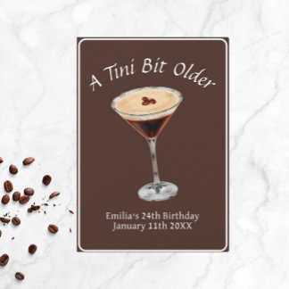Convite Tini Bit Antigo - Tema Espresso Martini