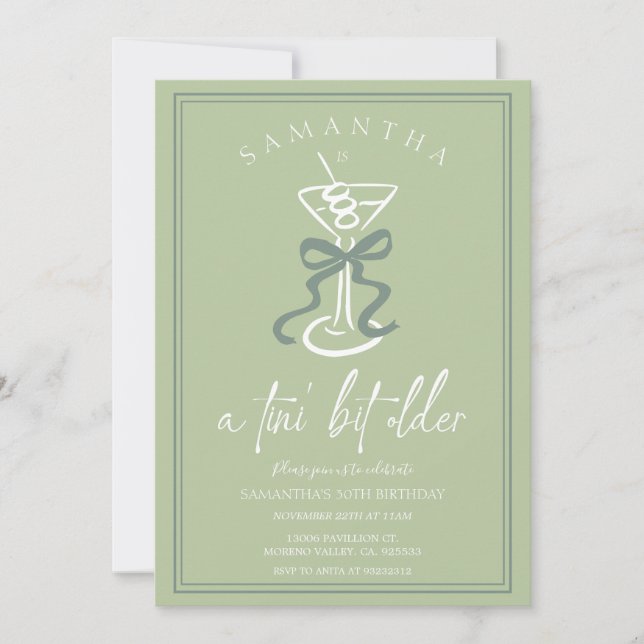 Convite Tini Bit Mais Antigo Desenhou Aniversário De Coque (Frente)