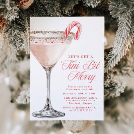 Convite ‘Tini Bit Merry Candy Cane Martini Festa de Natal