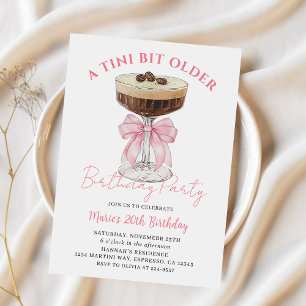 Convite Tini Bit Older Chic Espresso Martini Aniversário