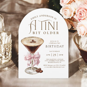 Convite Tini Bit Older Espresso Martini Aniversário para E