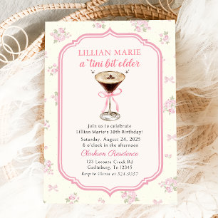 Convite Tini Bit Older Espresso Martini Coquette Birthday