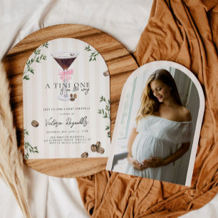Convite Tini One Chuveirinho de Bebê Espresso Martini