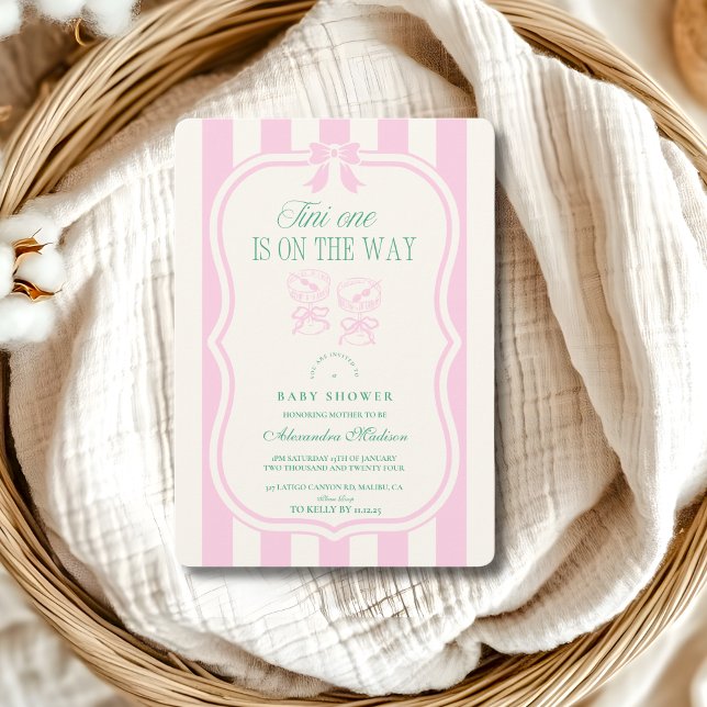 Convite Tini Rosa Está A Caminho Do Chá de fraldas (Criador carregado)