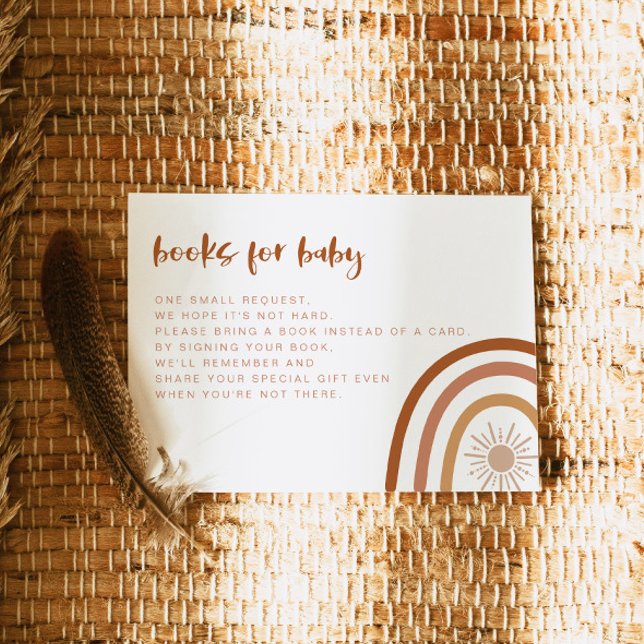Convite TINLEY Boho Terracotta Rainbow Books para Bebê (Criador carregado)