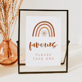 Convite TINLEY Boho Terracotta Rainbow favorece o sinal de