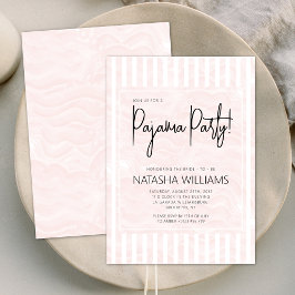 Convite Tinta Cintilante do Partido Pajama Rosa