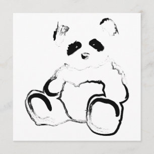 Convite tinta da panda