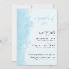 Convite Tinta d'água Textura Menino Menino Tinta