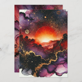 Convite Tinta de Álcool Sunset Sunset, Imprimível, Spooky